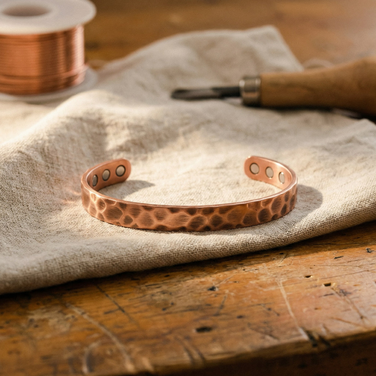 Nora's Furrow Copper Bracelet