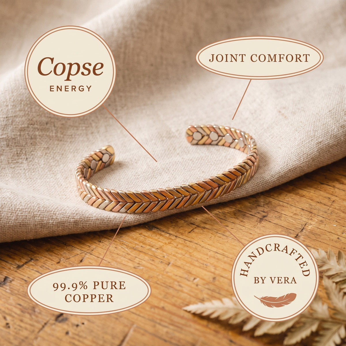 Nora's Copse Copper Bracelet