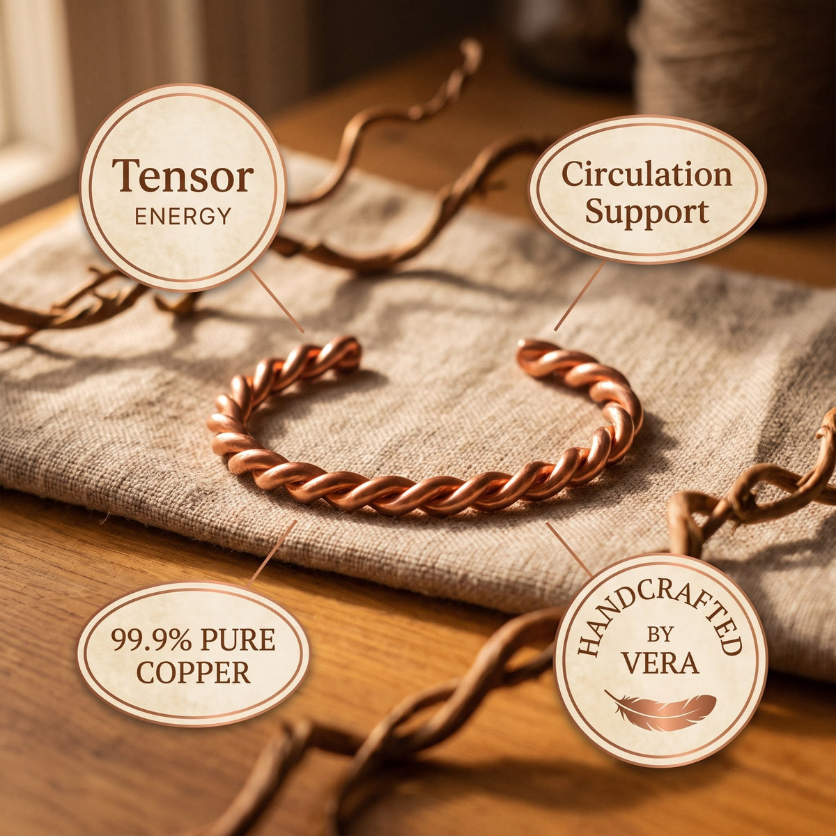 Nora's Tensor Copper Bracelet
