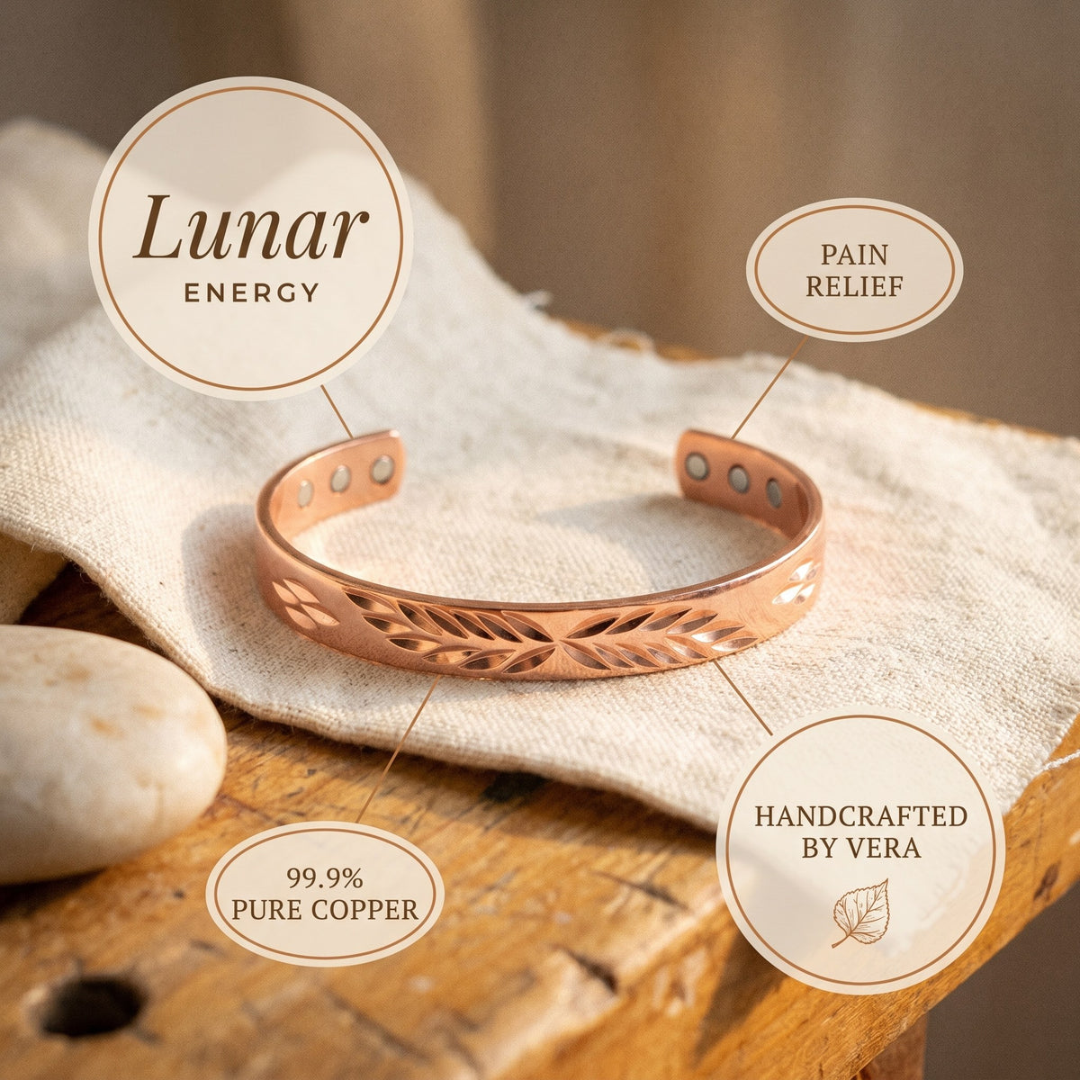 Nora's Lunar Copper Bracelet