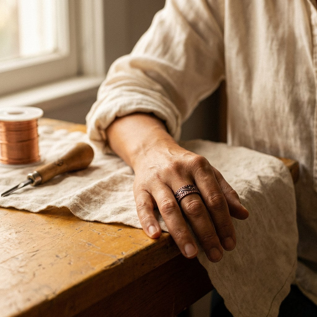 Nora's Fern Copper Ring