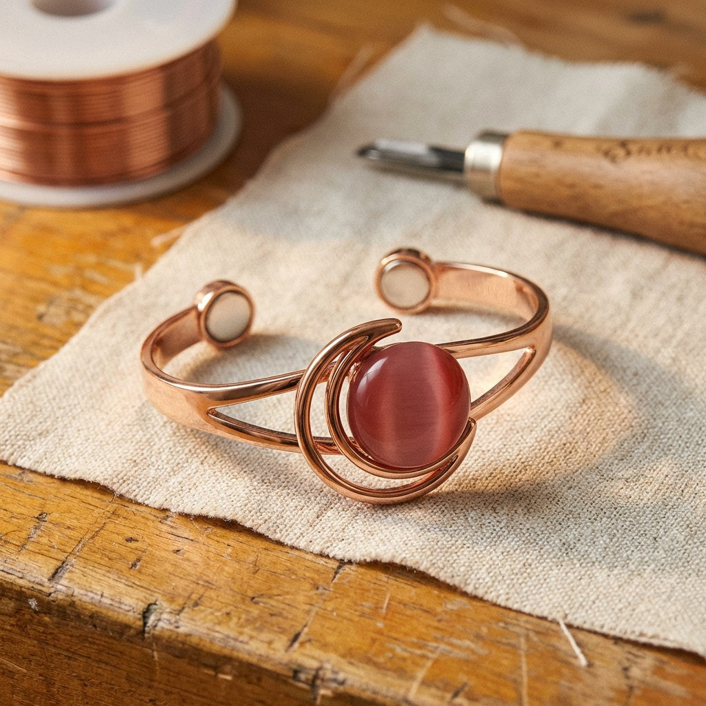 Nora's Sphere Pink Copper Bracelet