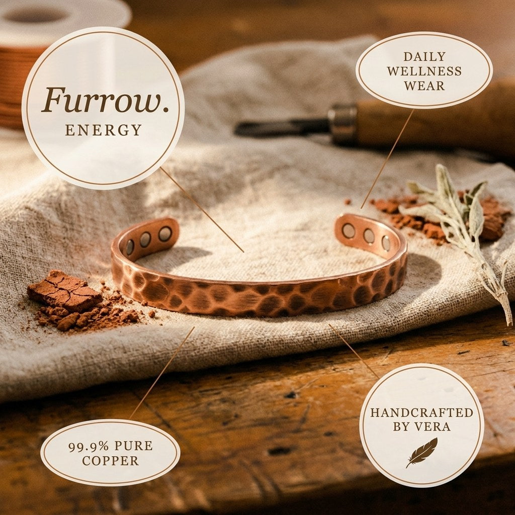 Nora's Furrow Copper Bracelet