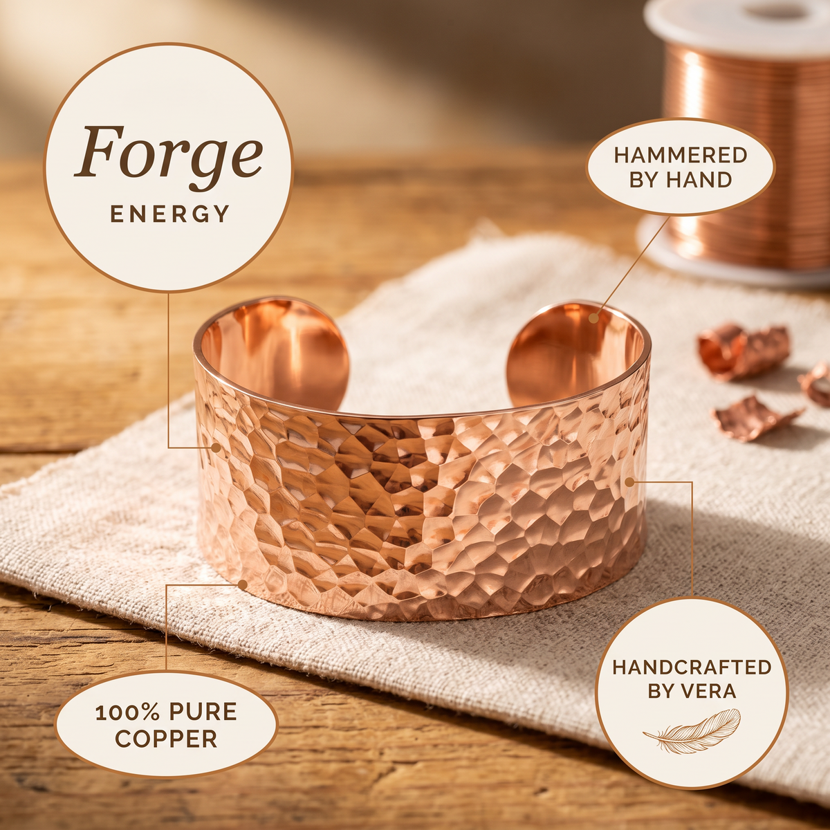 Nora's Forge Copper Bracelet
