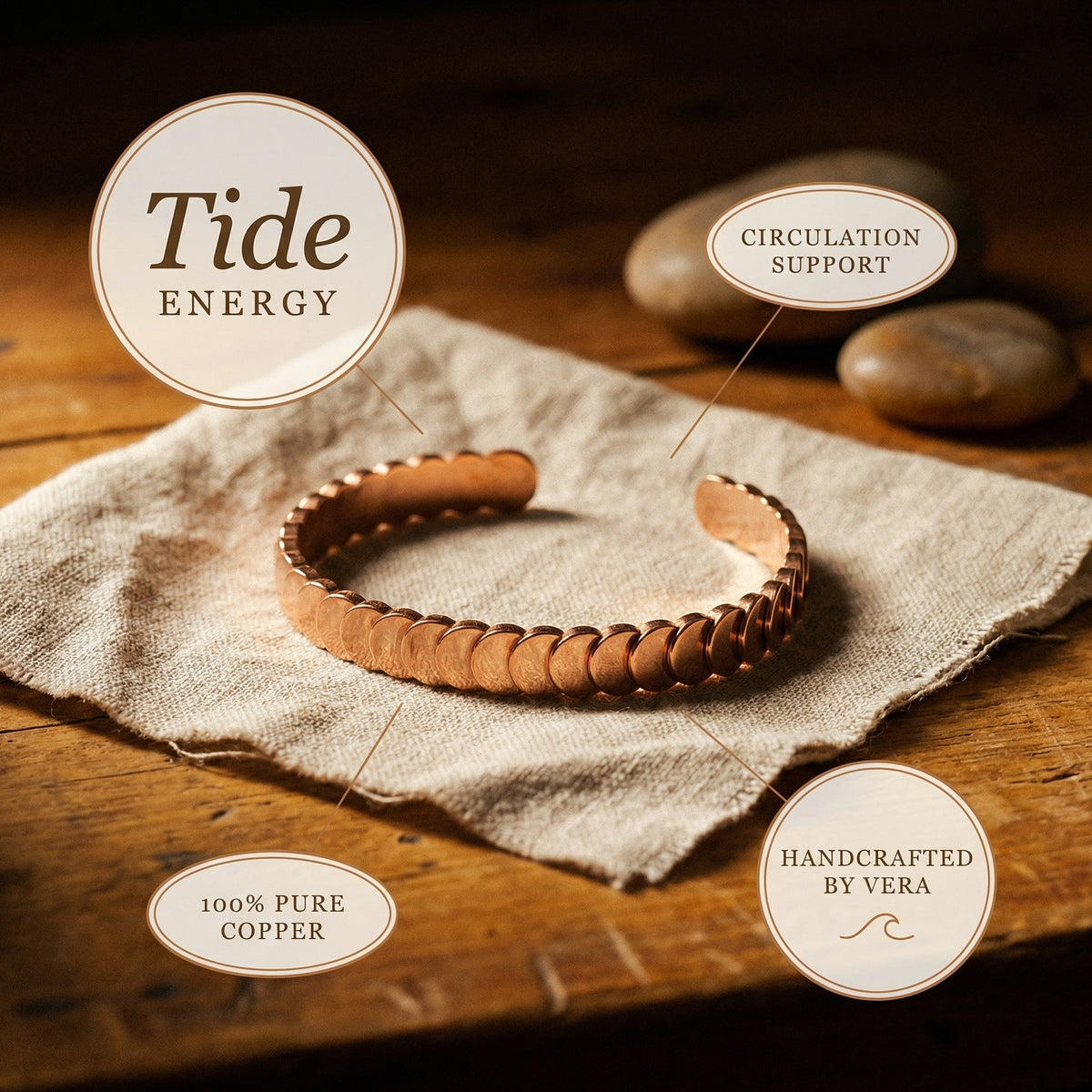 Nora's Tide Copper Bracelet