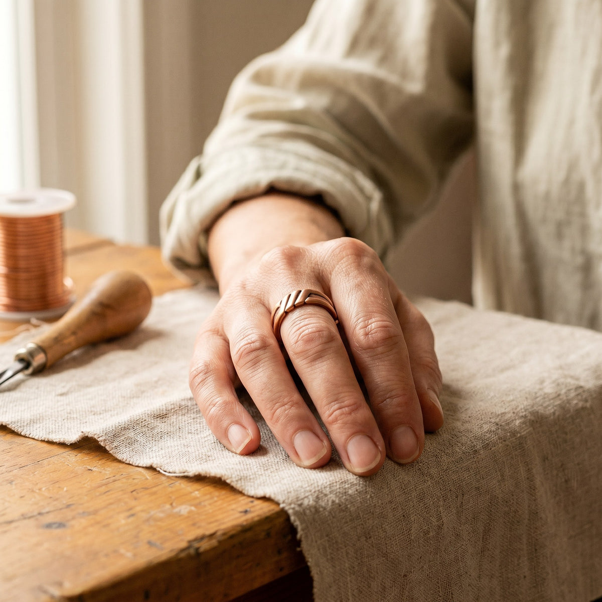 Nora's Peat Copper Ring