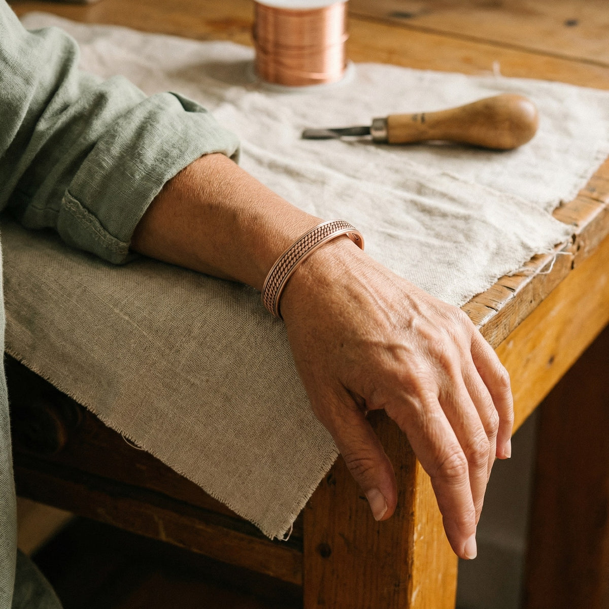 Nora's Wave Copper Bracelet