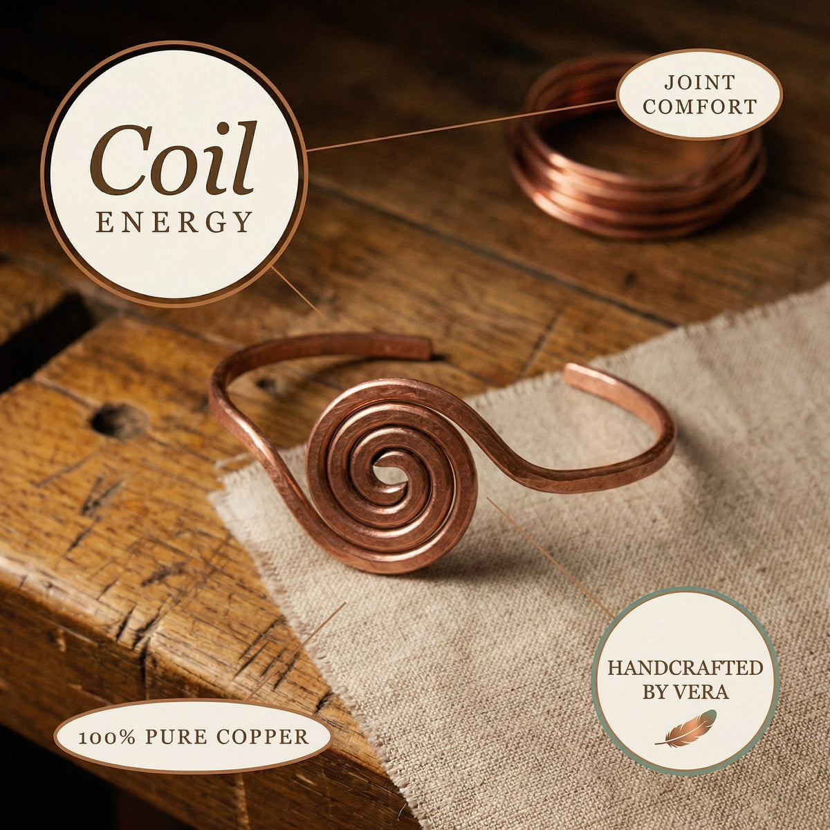 Nora's Coil Copper Anklet