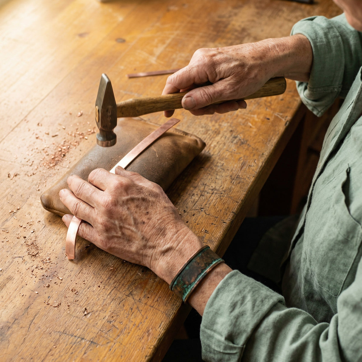Nora's Jade Copper Bracelet