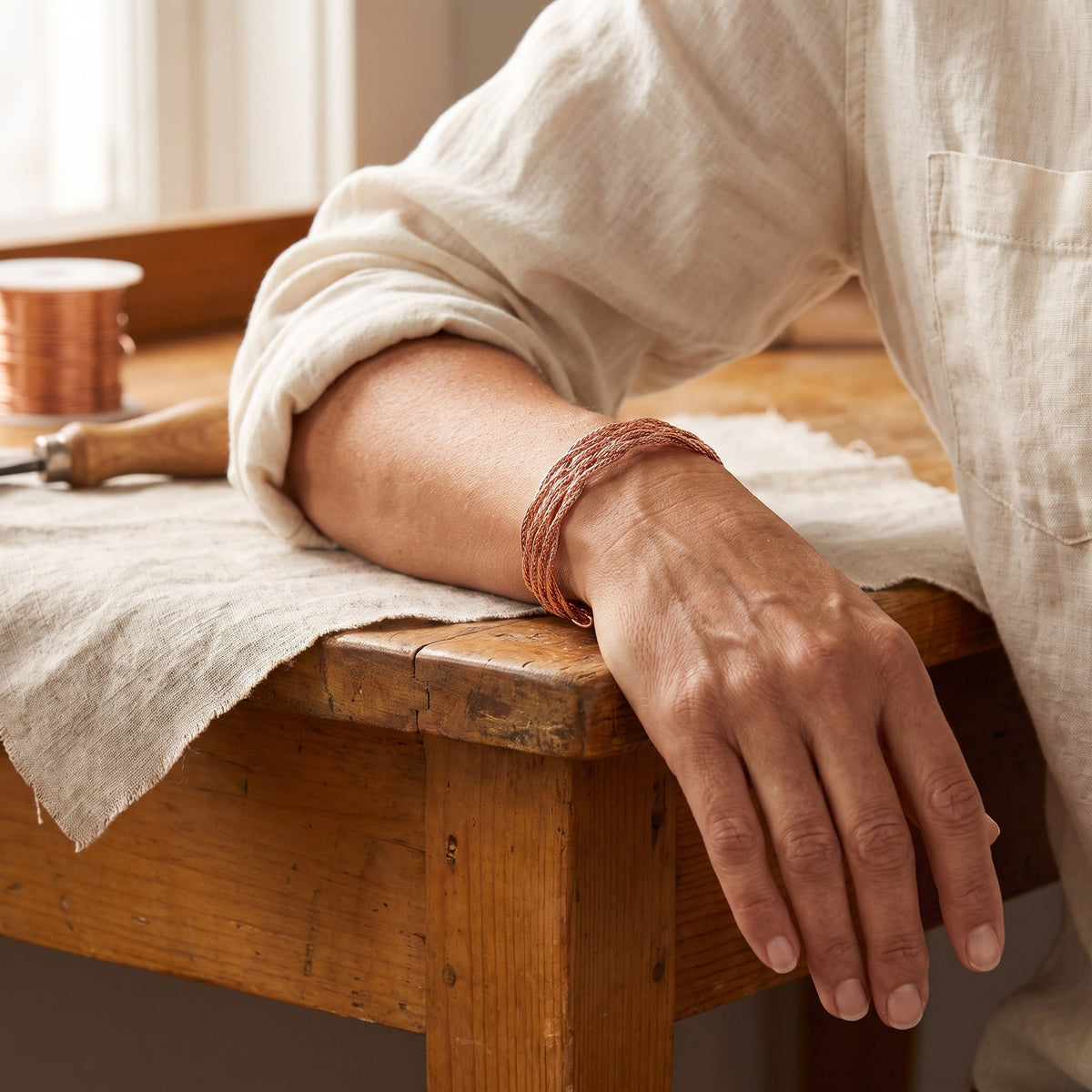 Nora's Elk Copper Bracelet
