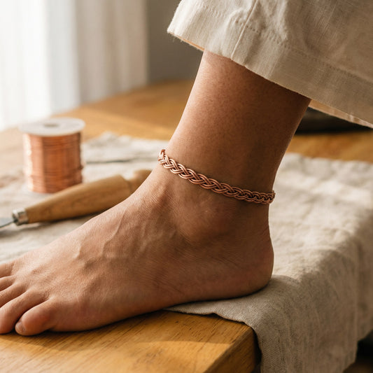 Nora's Reed Copper Anklet