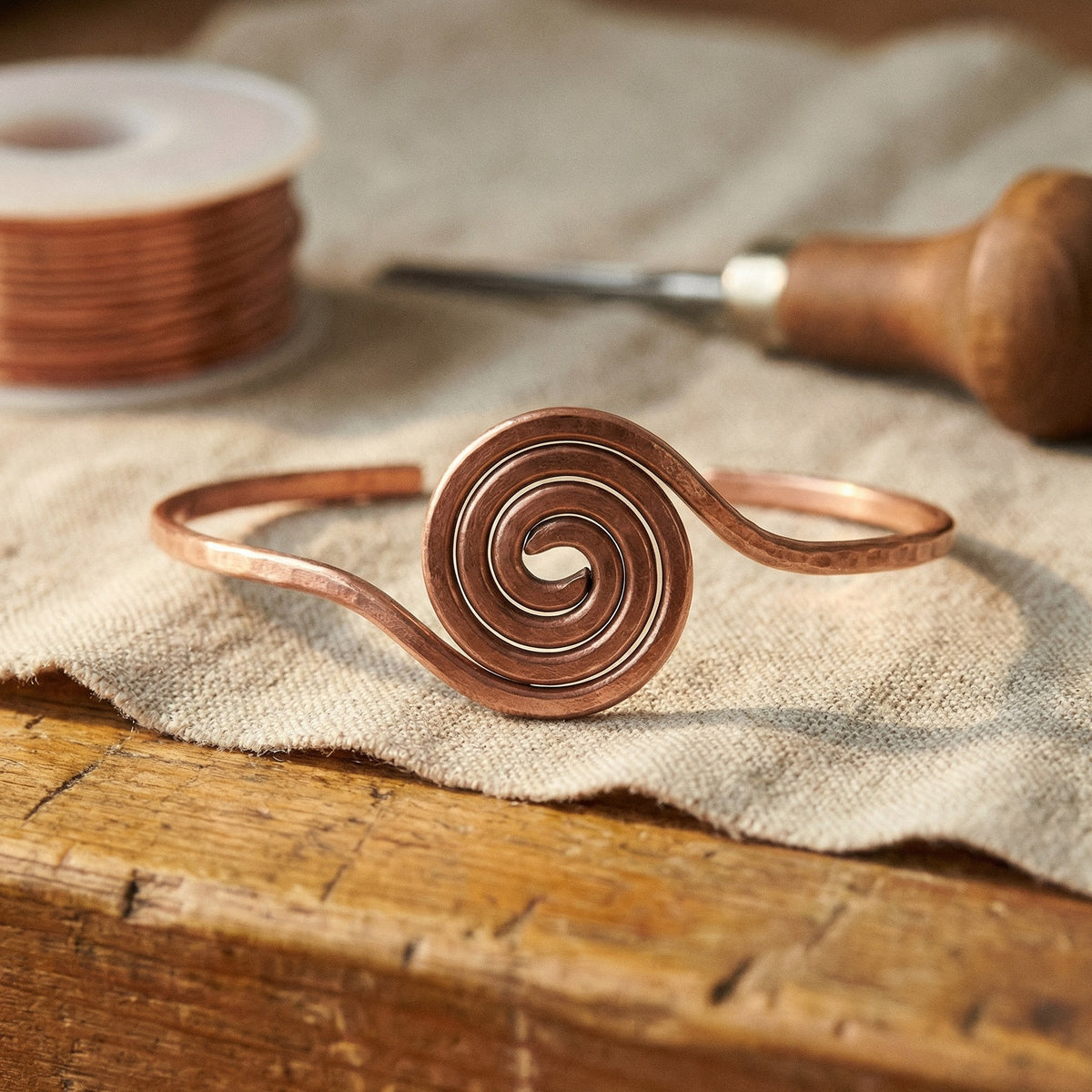 Nora's Coil Copper Anklet