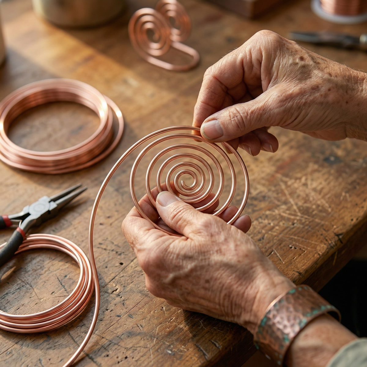 Nora's Flow Copper Hand Spiral