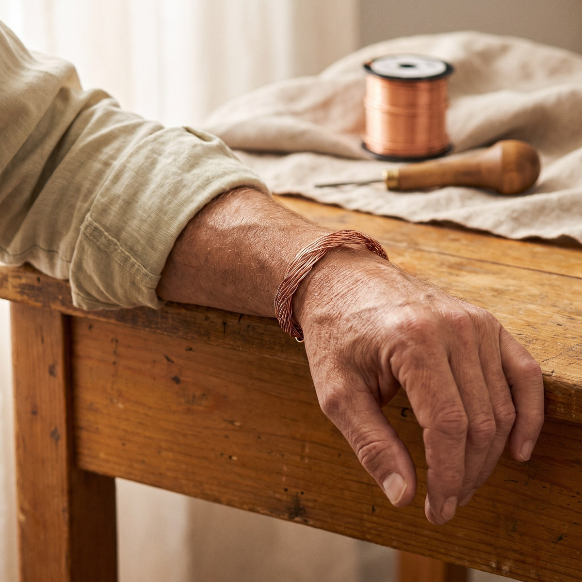 Nora's Elm Copper Cuff Bracelet