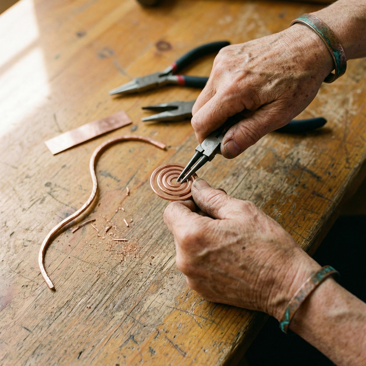 Nora's Coil Copper Anklet