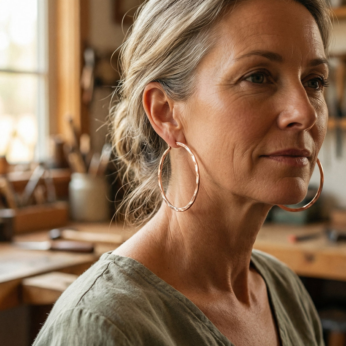 Nora's Willow Copper Earrings