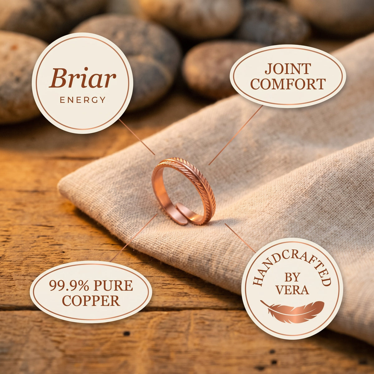 Nora's Root Copper Ring