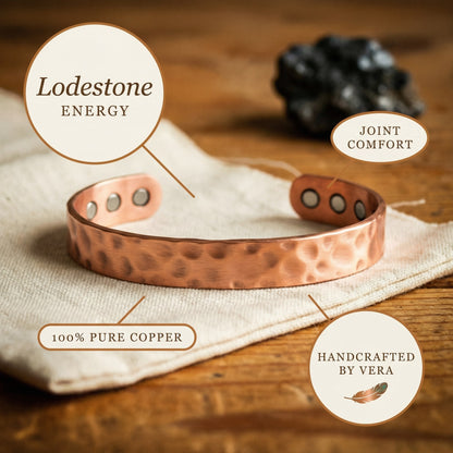 Nora's Lodestone Copper Bracelet