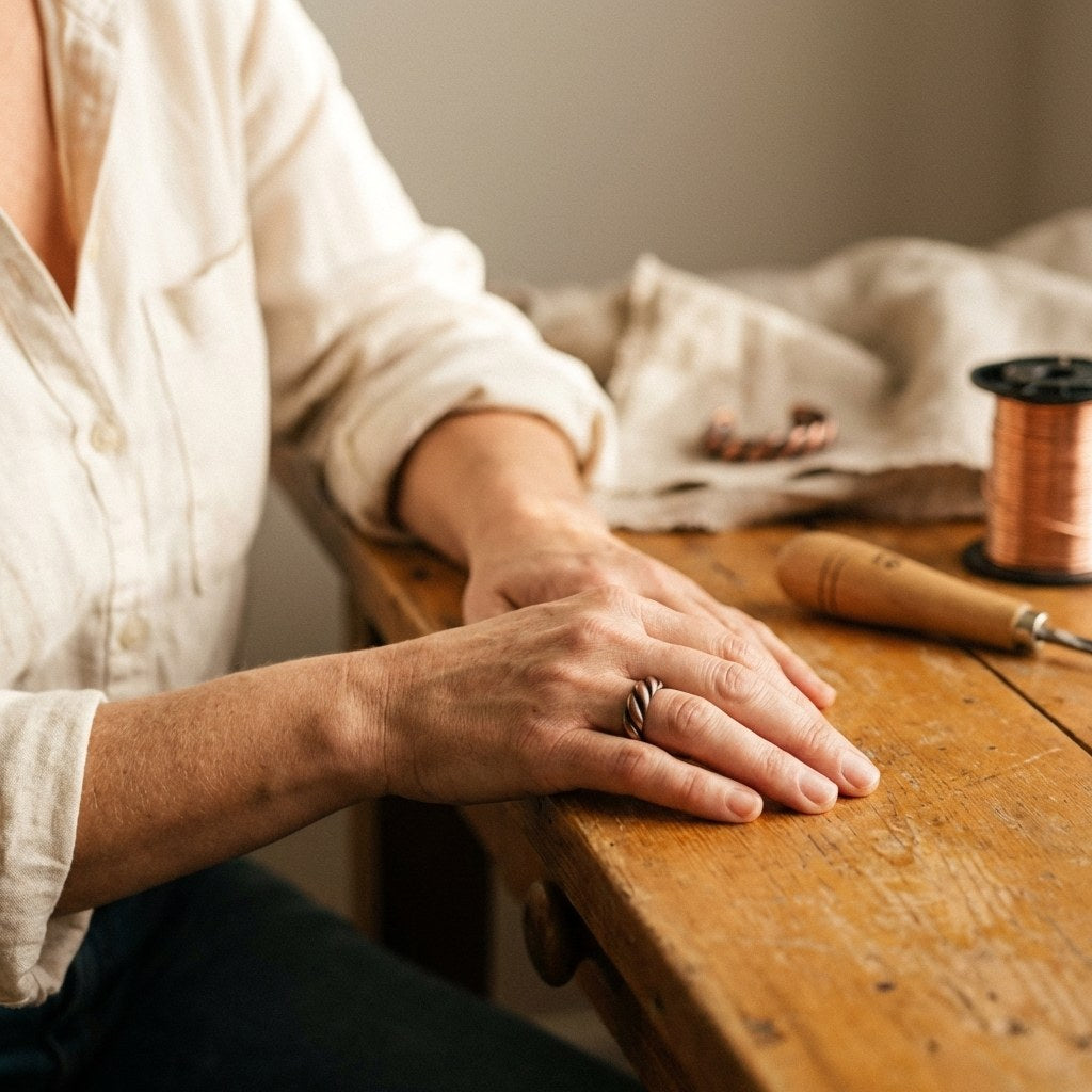 Nora's Tine Copper Ring