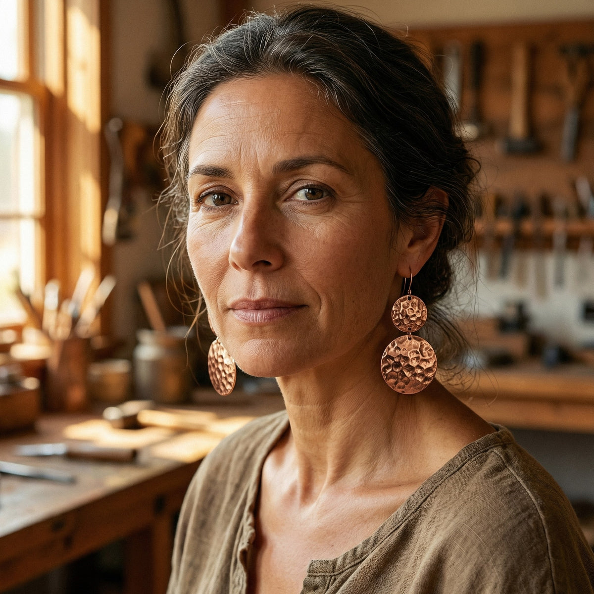 Nora's Solstice Copper Earrings