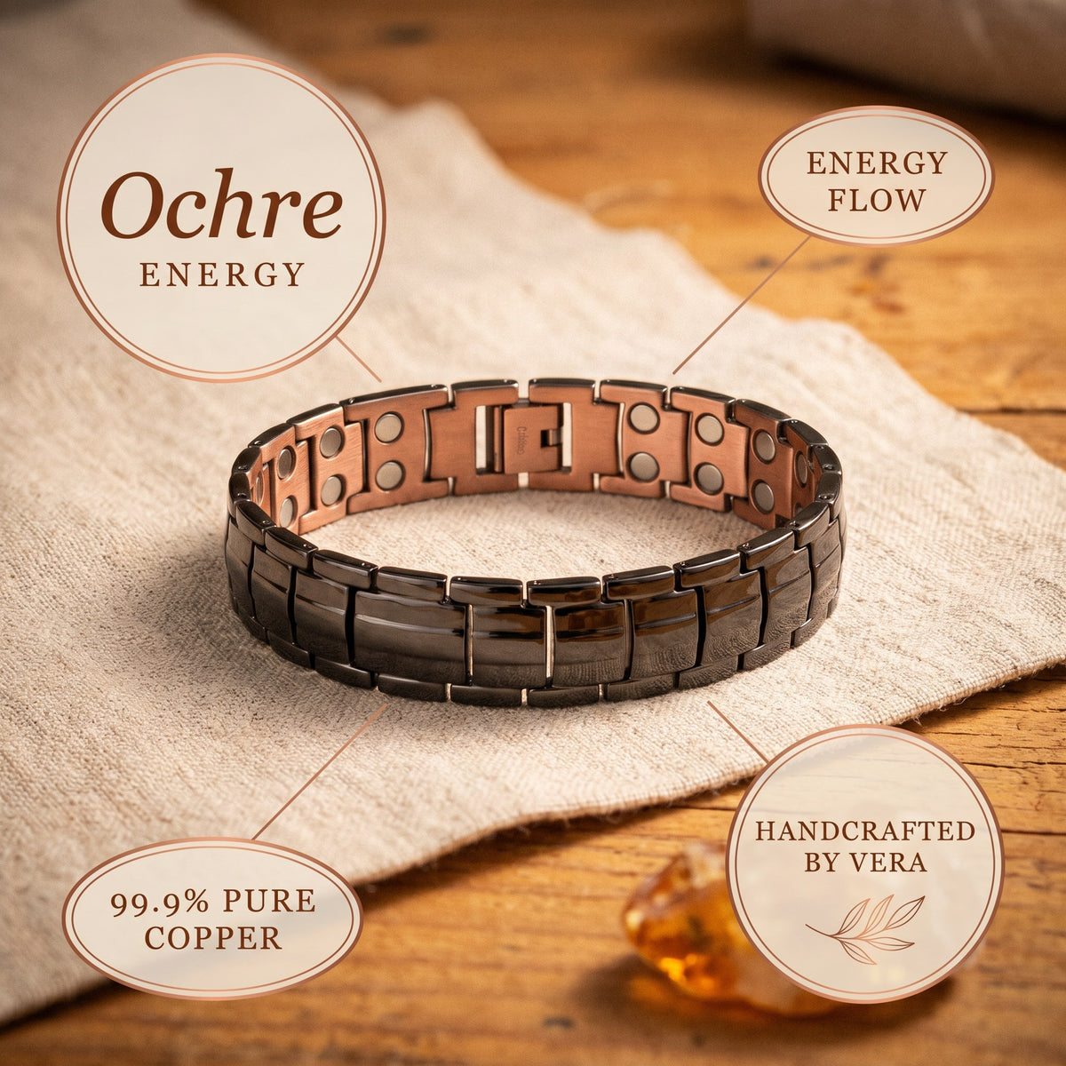 Nora's Ochre Men's Copper Bracelet