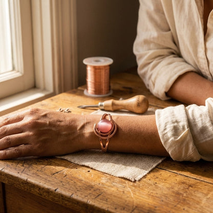 Nora's Sphere Pink Copper Bracelet