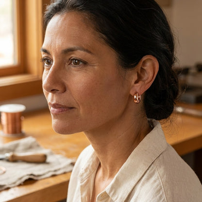 Nora's Linnet Copper Hoop Earrings