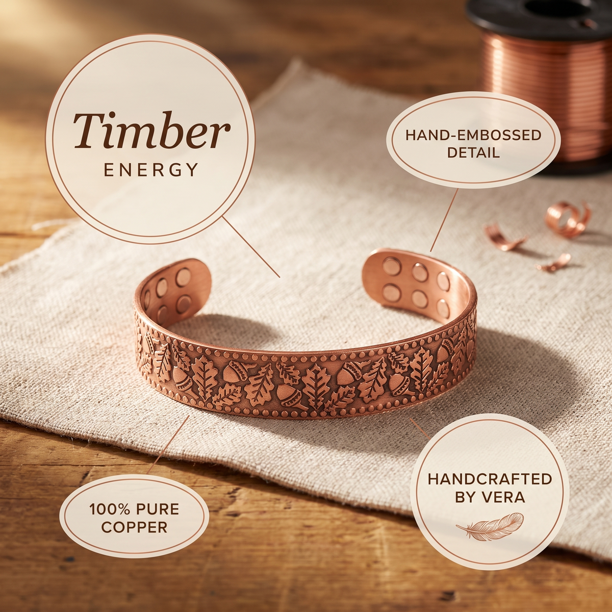 Nora's Timber Copper Bracelet
