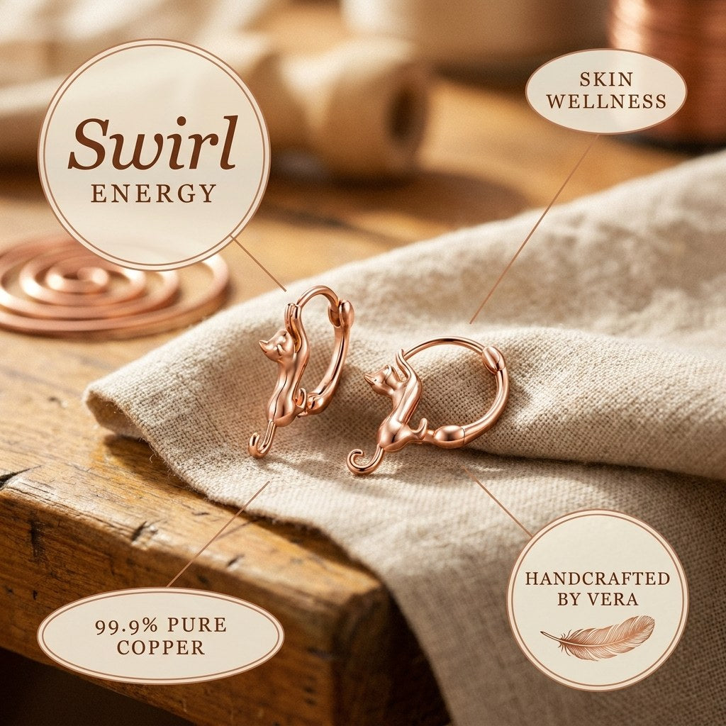 Nora's Swirl Copper Earrings