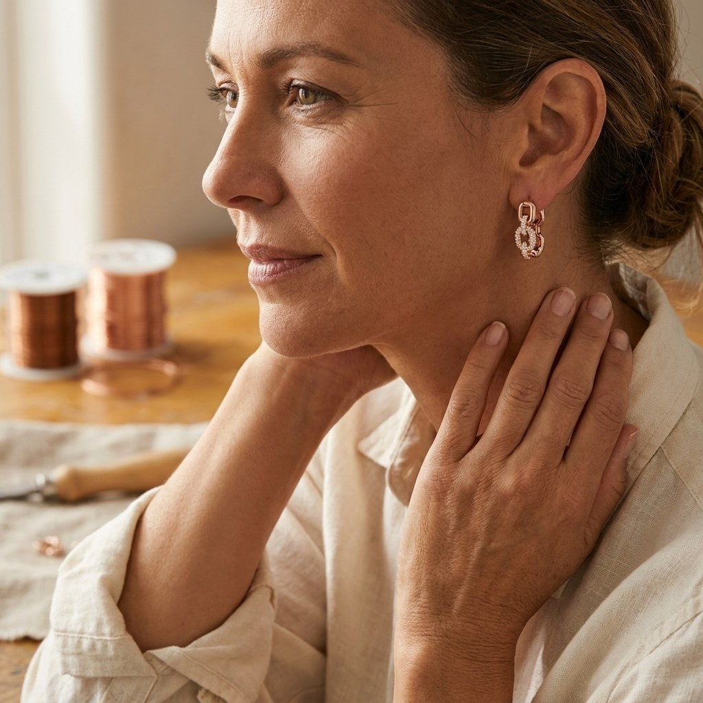Nora's Tor Copper Earrings