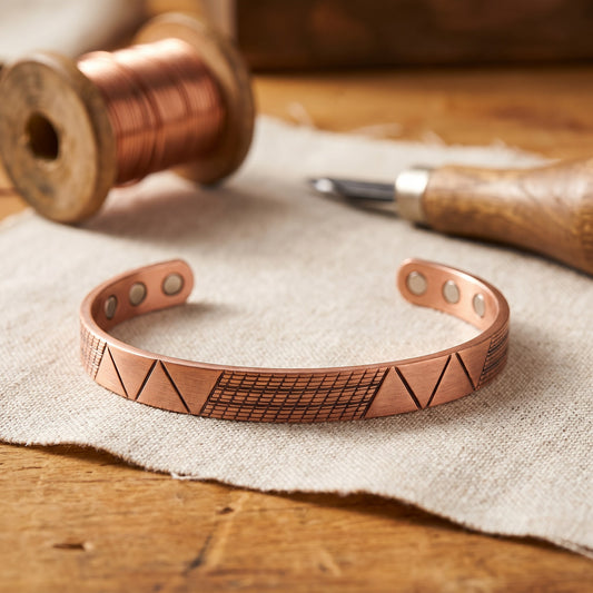 Nora's Crest Copper Bracelet