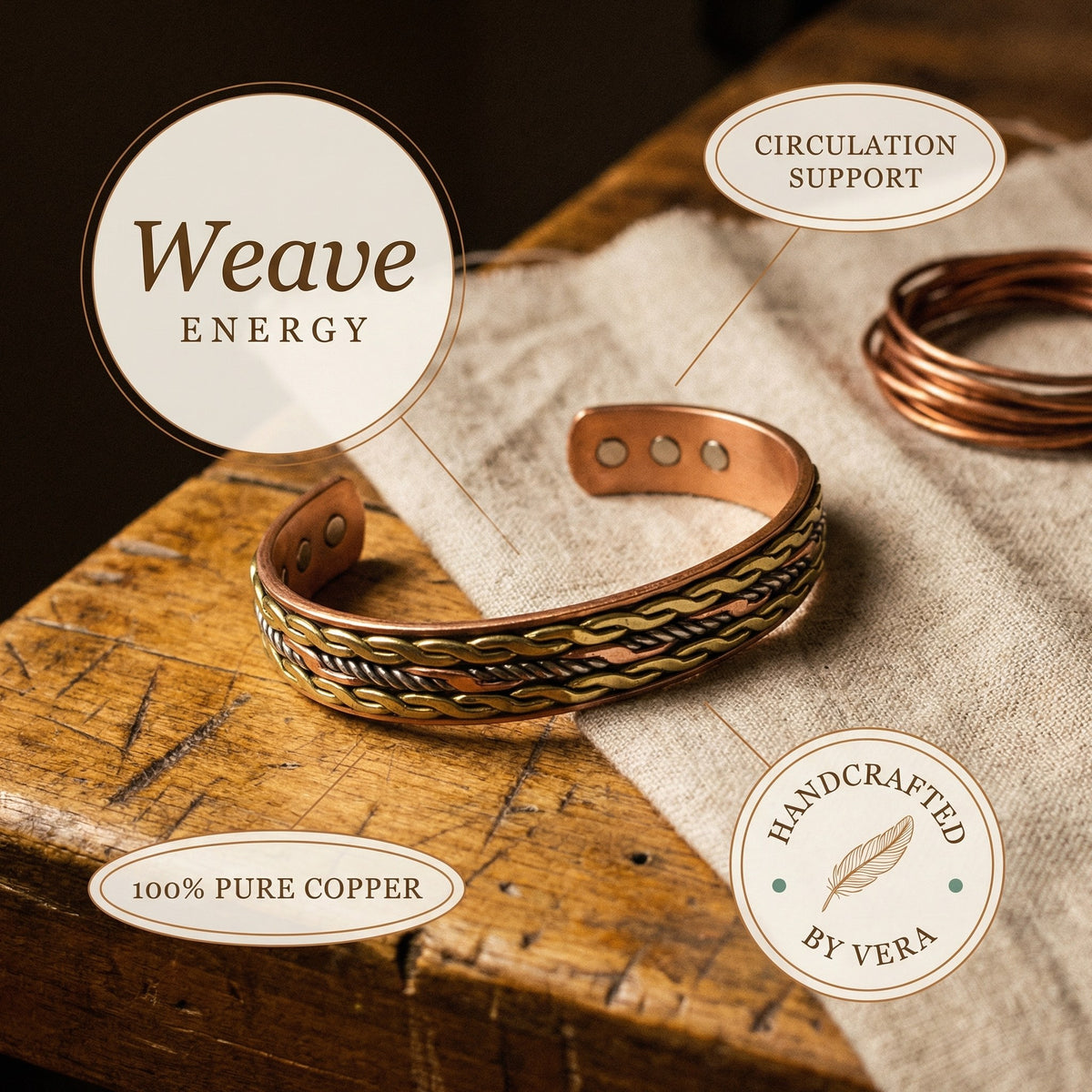 Nora's Weave Copper Bracelet