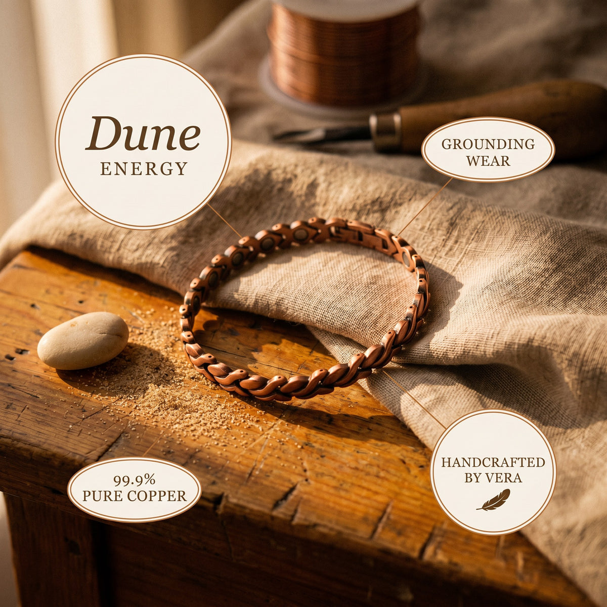 Nora's Dune Copper Anklet