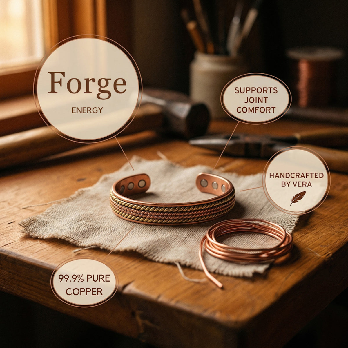 Nora's Forge Copper Bracelet