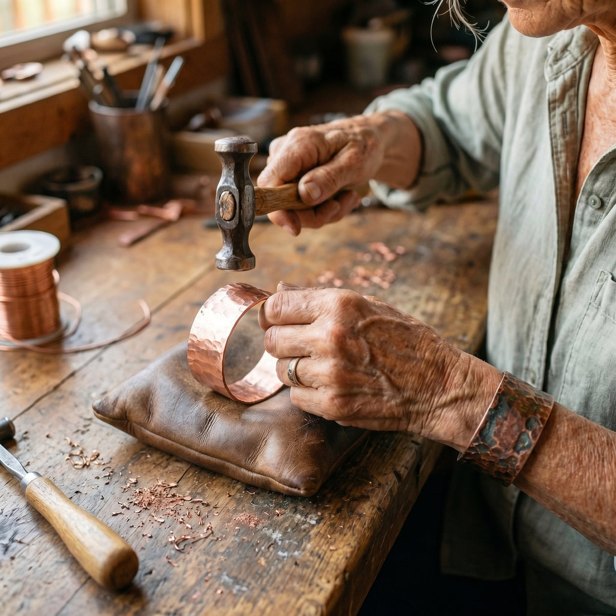 Nora's Anvil Copper Bracelet