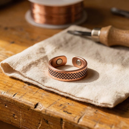Nora's Grid Copper Ring