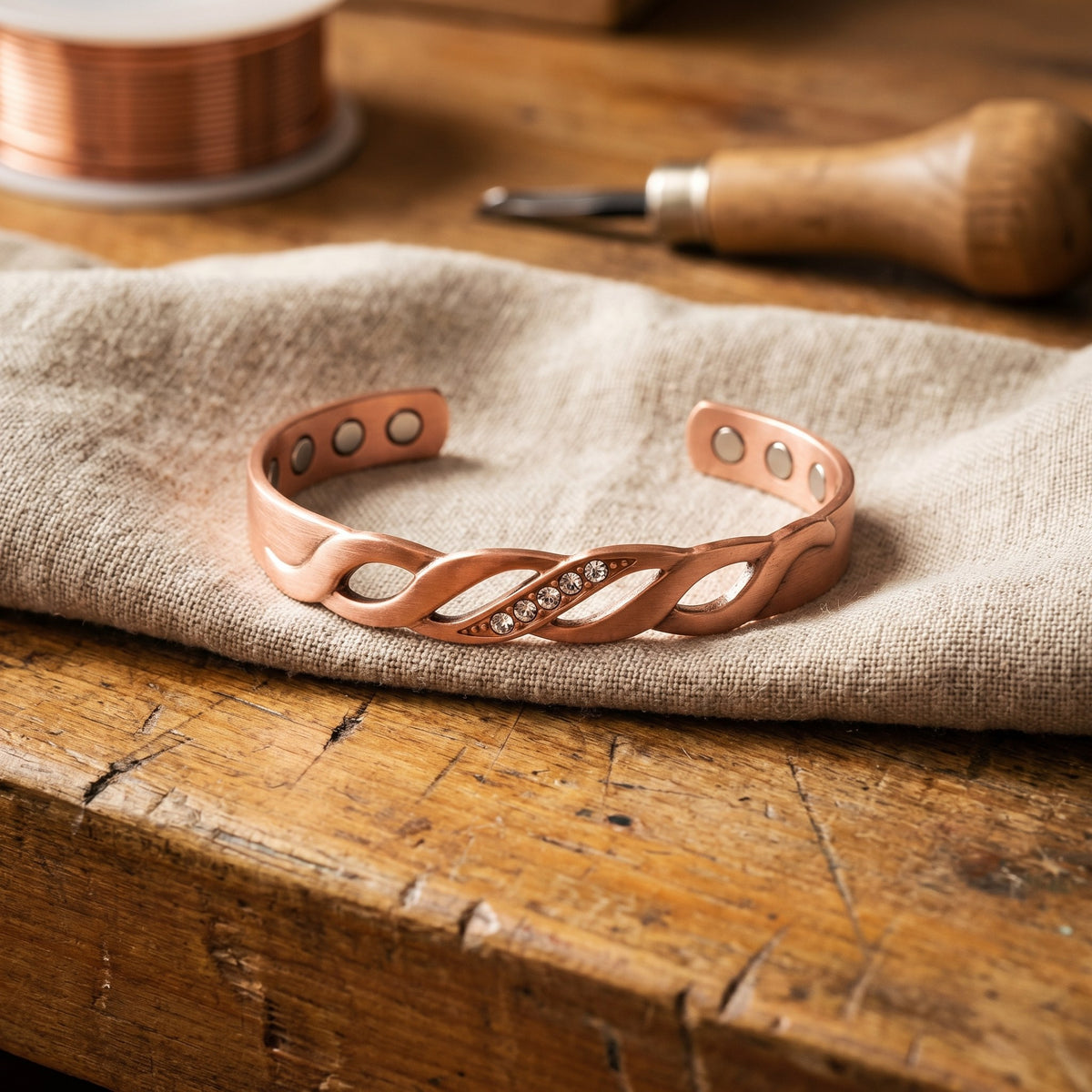 Nora's Seam Copper Bracelet