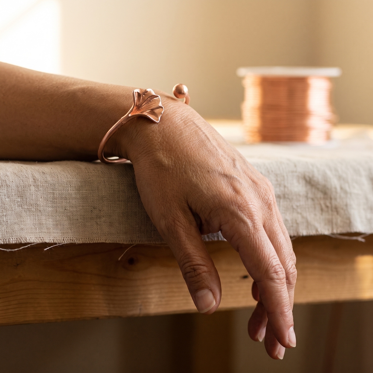 Nora's Shell Copper Bracelet