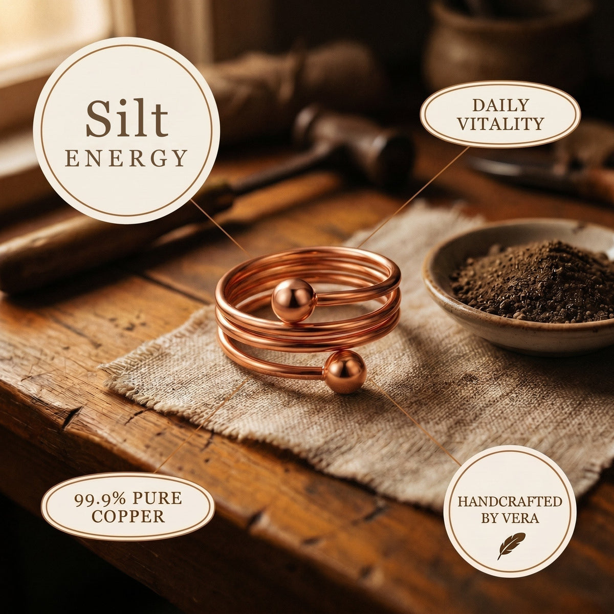 Nora's Silt Copper Ring
