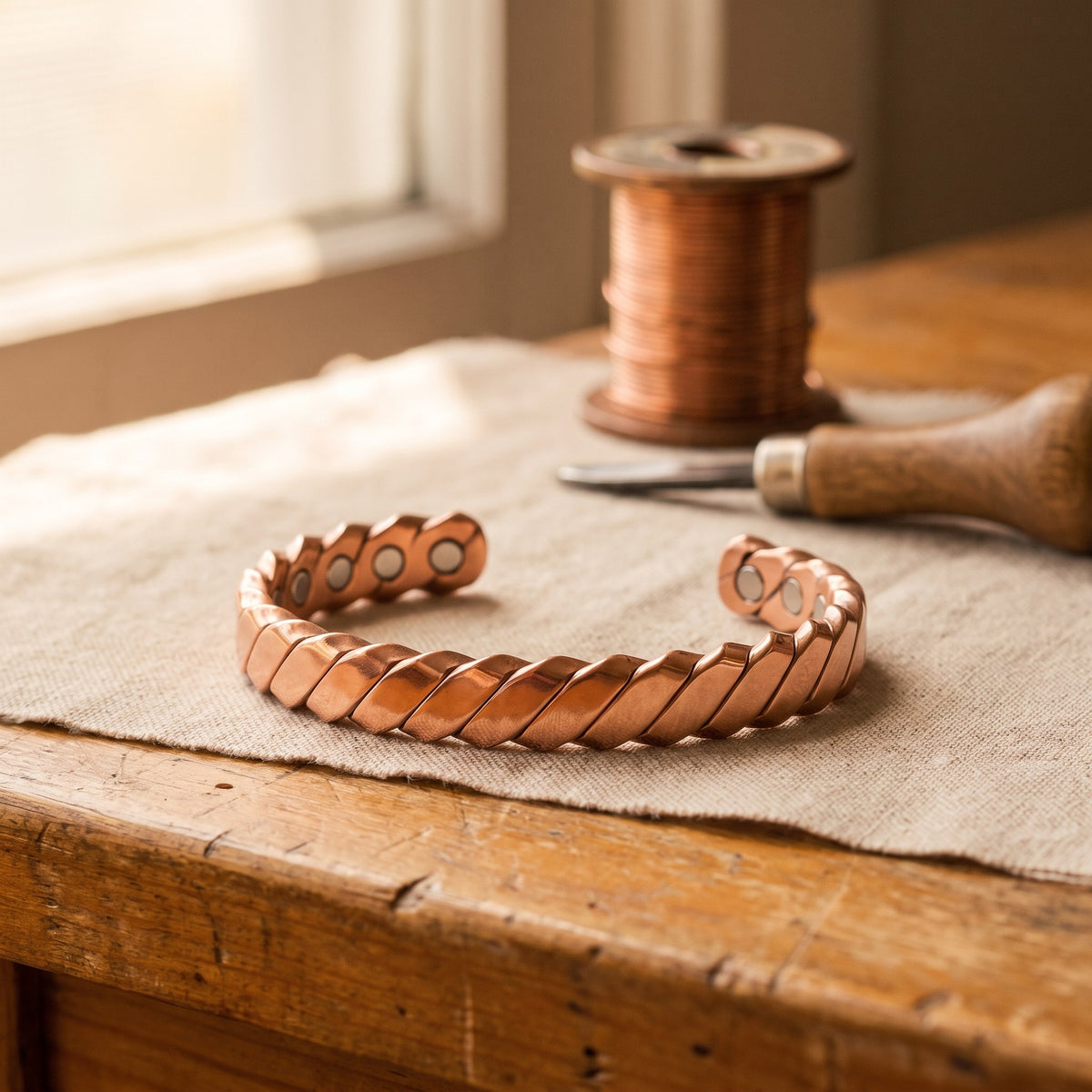 Nora's Moss Copper Bracelet