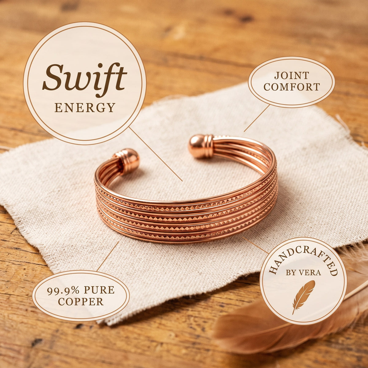 Nora's Swift Copper Bracelet