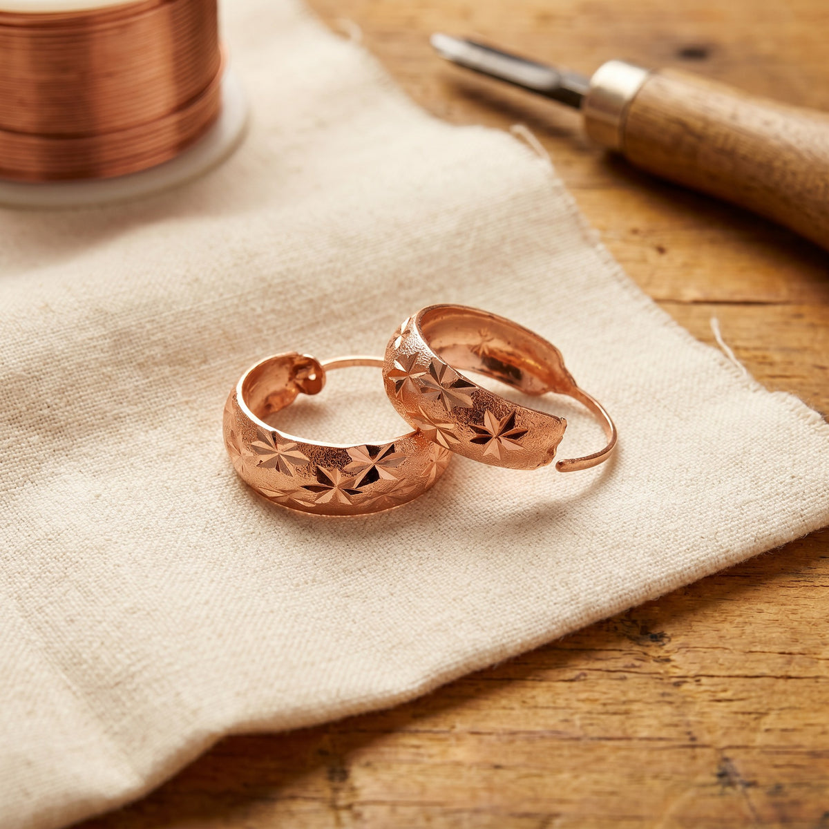 Nora's Dew Copper Earrings