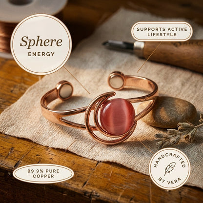 Nora's Sphere Pink Copper Bracelet