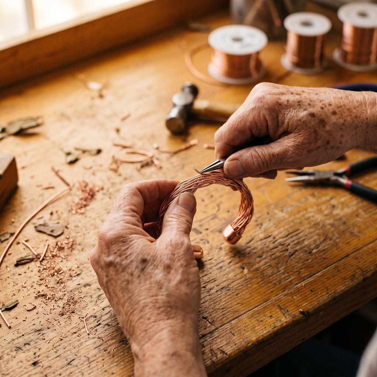 Nora's Elm Copper Cuff Bracelet
