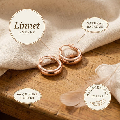 Nora's Linnet Copper Hoop Earrings