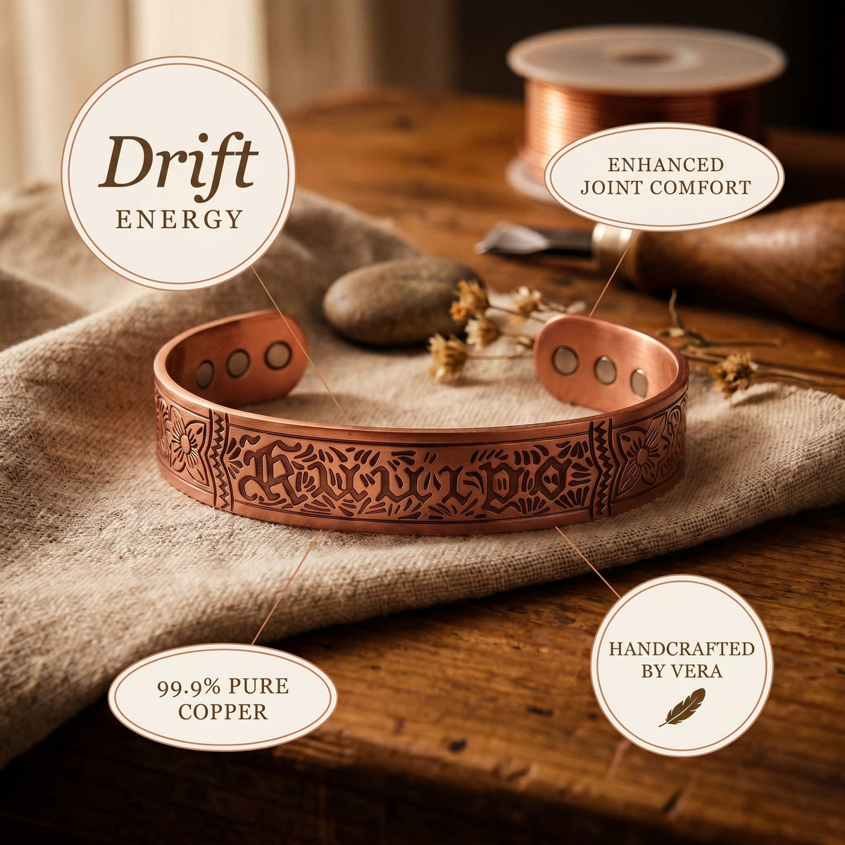 Nora's Drift Copper Bracelet