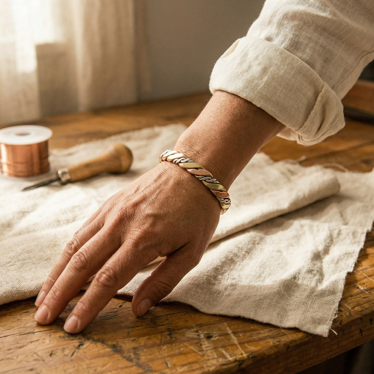 Nora's Stone Copper Bracelet