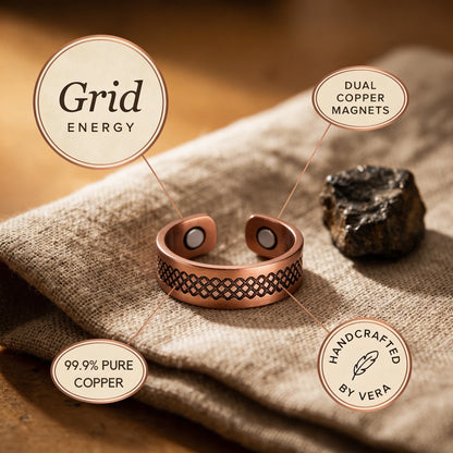 Nora's Grid Copper Ring