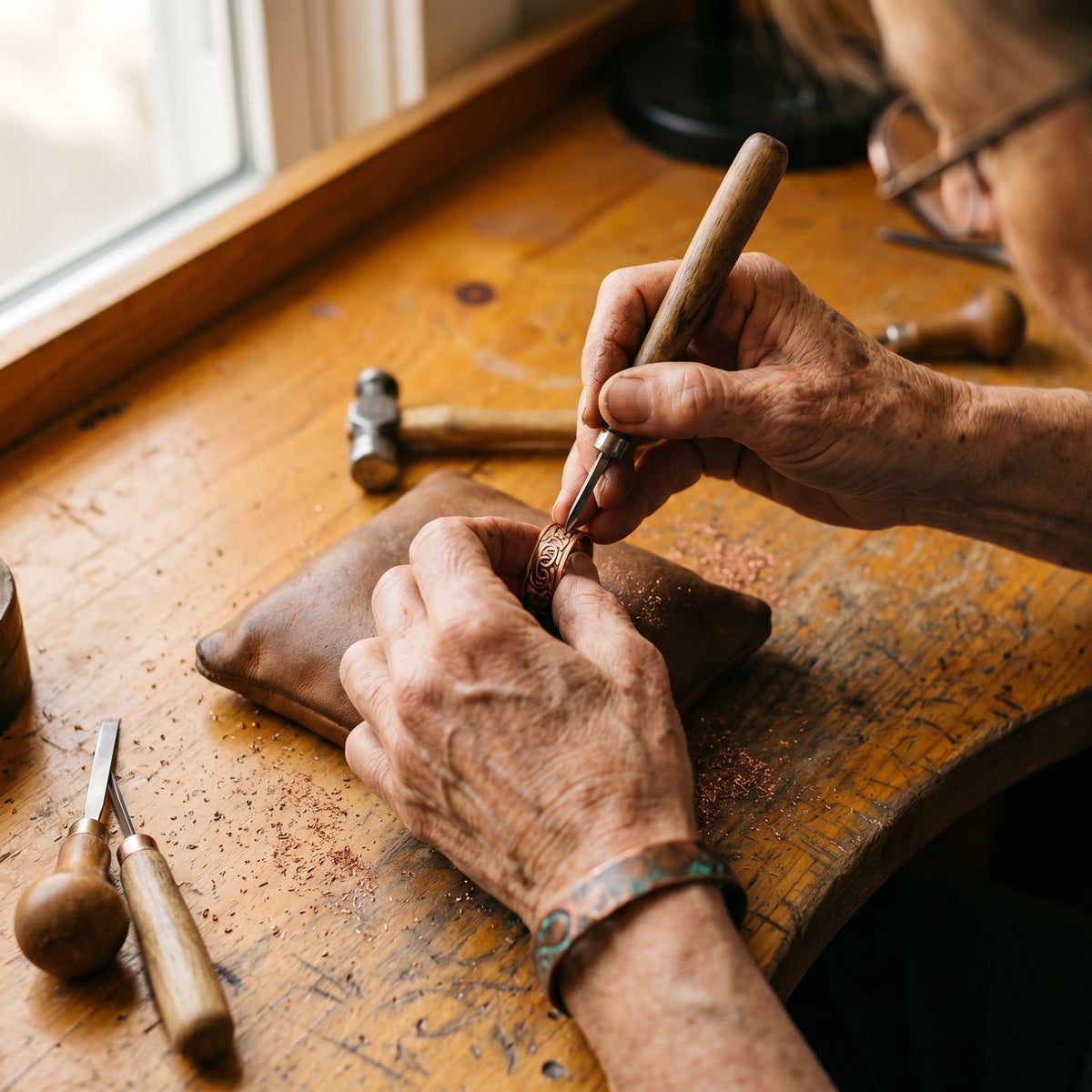 Nora's Burr Copper Ring