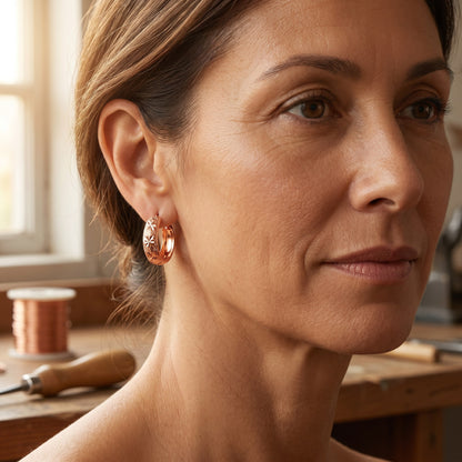 Nora's Dew Copper Earrings